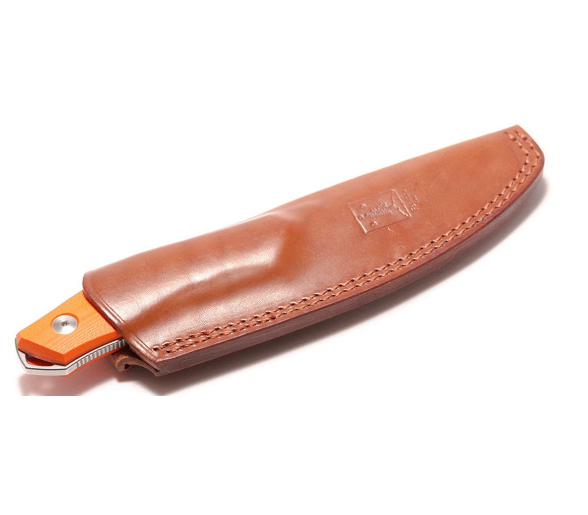 Нож с фиксированным клинком C.U.T. Fixed, Orange G-10 Scales, Stonewashed CPM® S30V™, Dmitry Sinkevich (SiDiS) Design, Kydex Sheath 10.6 см. - фото 6
