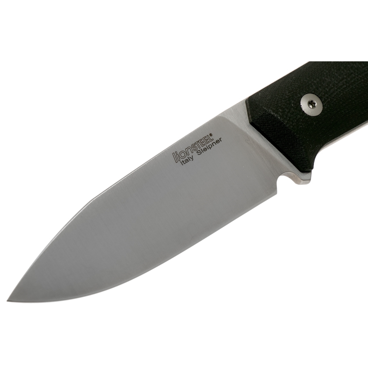 фото Нож с фиксированным клинком lionsteel b35, сталь sleipner, рукоять черный g10 lion steel