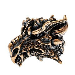 Фото Бусина для темляка Рогатый Дракон, бронза