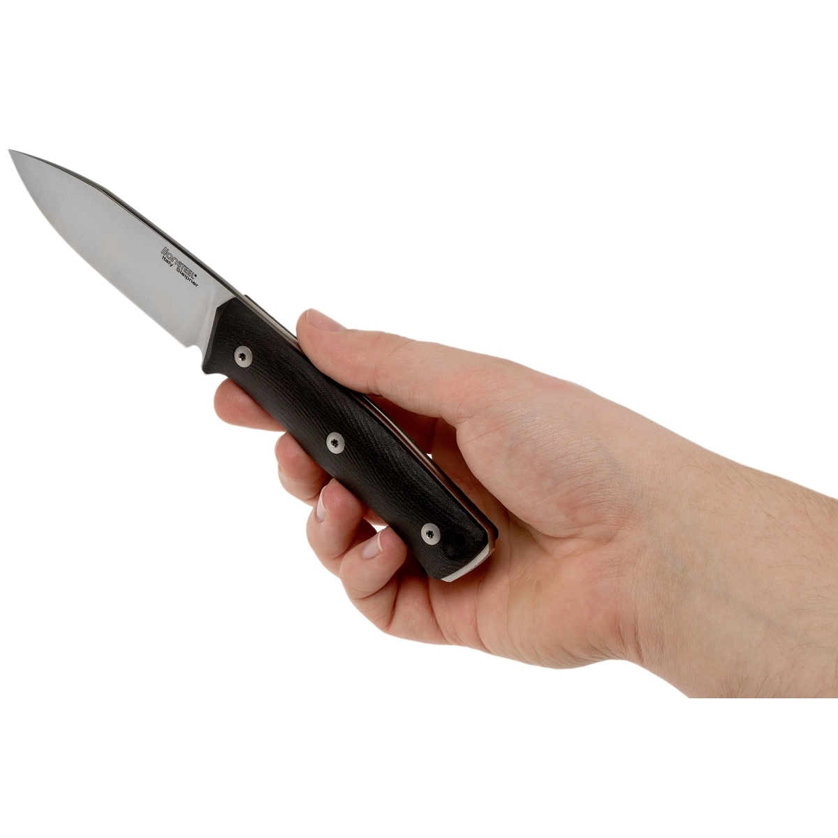 Нож с фиксированным клинком LionSteel B35, сталь Sleipner, рукоять черный G10 - фото 7