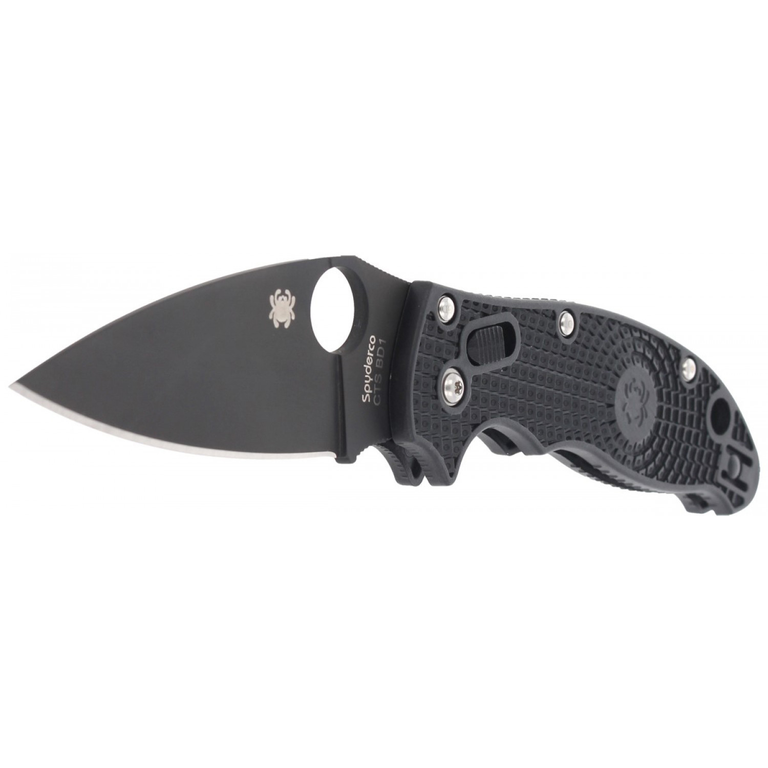 Нож складной Manix 2 Spyderco C101PBBK2, сталь Carpenter CTS™ - BD1 Alloy Black DLC Coated Plain, рукоять пластик FRCP, чёрный - фото 10