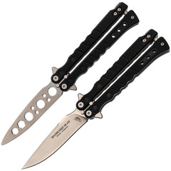 Фото Комплект нож бабочка НОКС Балисонг М210, сталь AUS-8, рукоять G10 + тренировочный Балисонг М210, сталь 420, рукоять G10