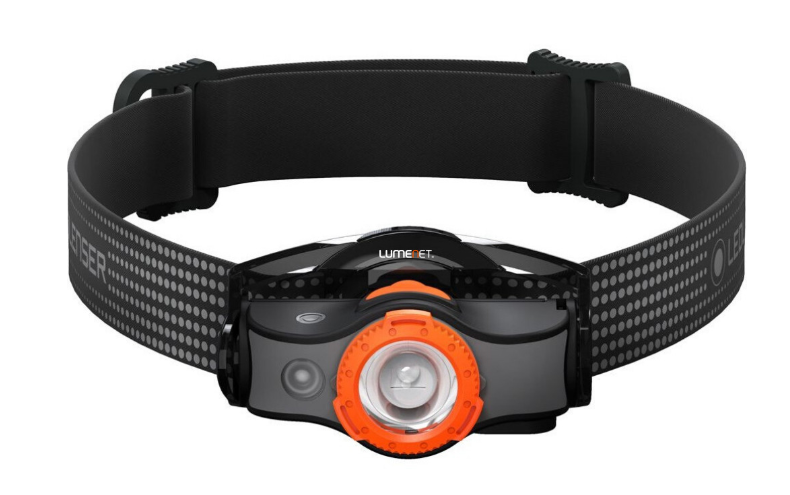 Фонарь светодиодный налобный LED Lenser MH5, черно-оранжевый, 400 лм, аккумулятор
