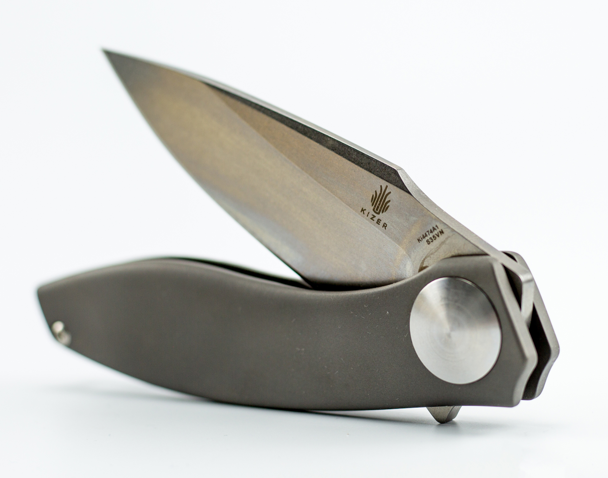Складной нож Kizer S.L.T, сталь CPM-S35VN, рукоять титан - фото 5