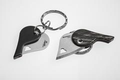 Фото Нож-брелок складной сердце LionSteel LB CO - LionBeat Horn, сталь 440, рукоять черный рог