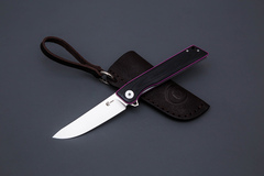 Фото Складной нож Капрал Техно, сталь N690, рукоять G10 черно-розовый