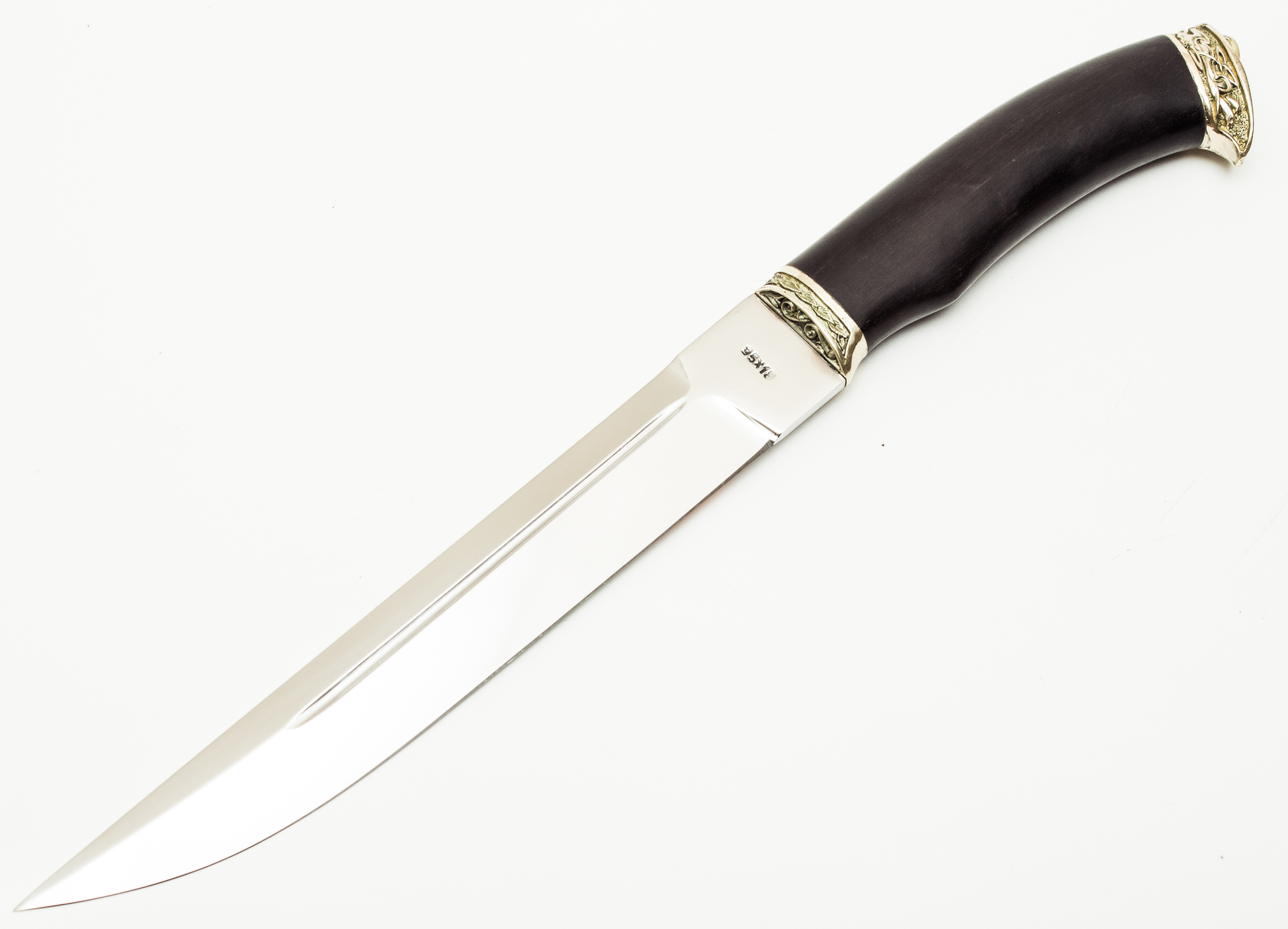 Нож Пластунский, сталь 95х18, рукоять граб, латунь