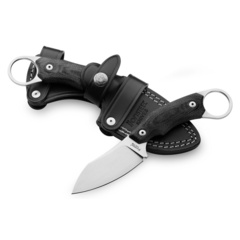 Фото Нож с фиксированным клинком LionSteel H1, сталь M390, рукоять G10, черный