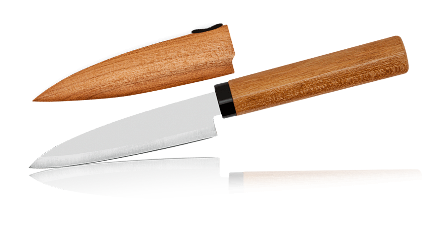 фото Нож кухонный для фруктов и овощей kai series select100 120 мм, сталь mo-v, рукоять дерево tojiro