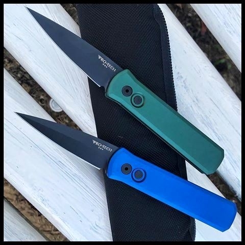Автоматический складной нож Pro-Tech Godson 721-Blue, сталь 154CM, рукоять алюминий, синий - фото 7