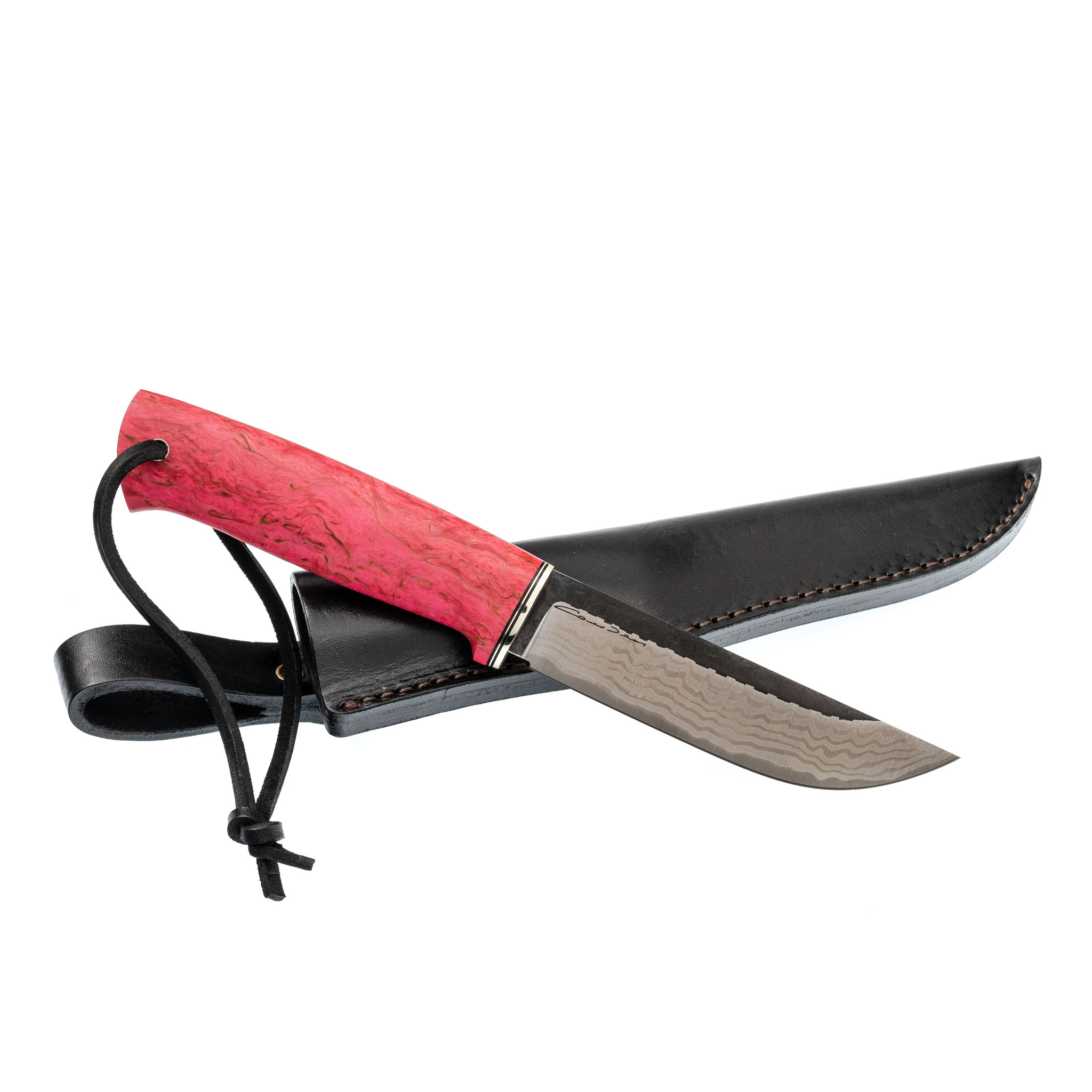 Нож Лиман, сталь Vanadis 10, рукоять красная карельская береза от Ножиков