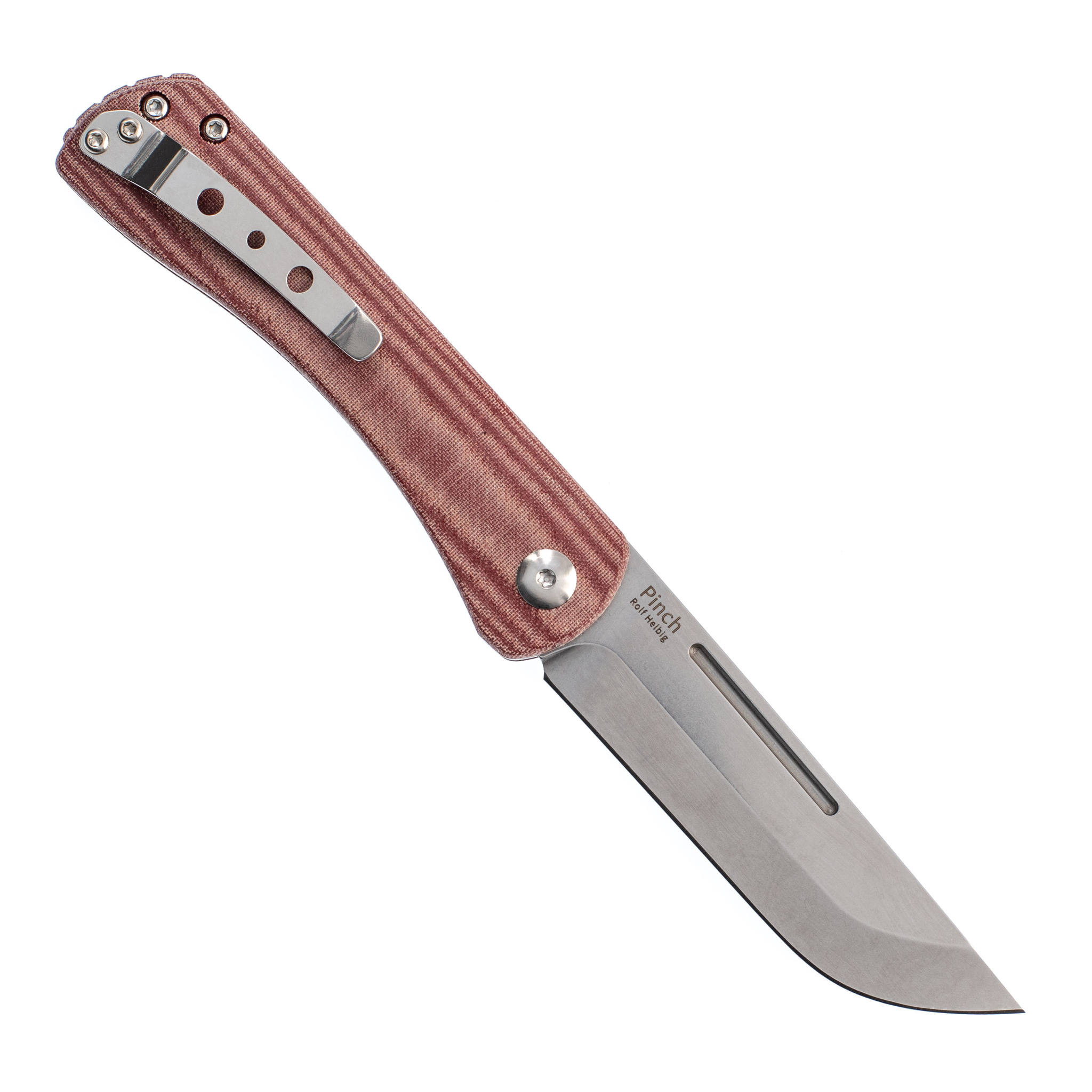 Складной нож Kizer Pinch, сталь N690, рукоять Red Micarta - фото 3