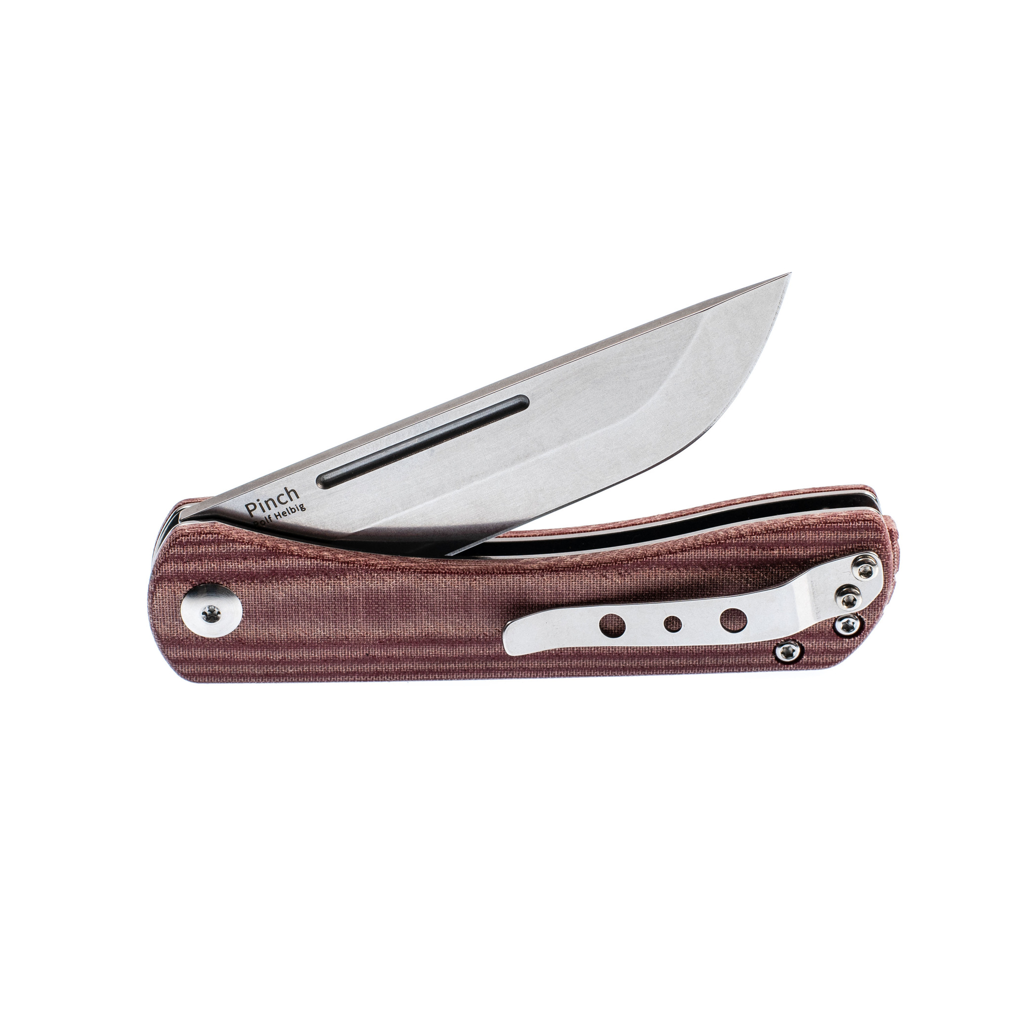 Складной нож Kizer Pinch, сталь N690, рукоять Red Micarta - фото 4