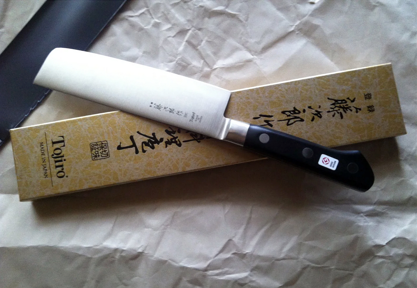 Кухонный нож для овощей Накири, Western Knife, TOJIRO, F-502, сталь VG-10, в картонной коробке - фото 5
