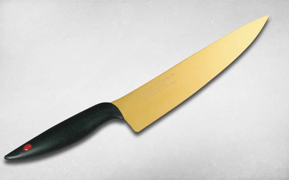 

Нож кухонный Шеф Titanium 200 мм, Kasumi, 22020/G, сталь Molybdenum Vanadium, полипропилен, чёрный