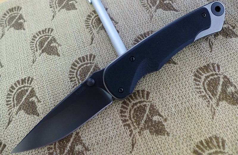 Нож складной Spartan Blades Akribis Meteorite Grey, сталь CPM-S35VN с DLC покрытием, рукоять титан/G-10 Scales от Ножиков