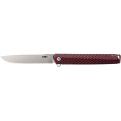 Фото Нож CRKT Stylus Maroon, сталь 12C27, рукоять сталь