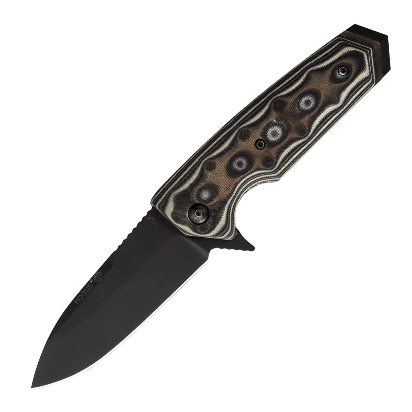 Нож складной Hogue Elishewitz EX-02 Spear Point, сталь 154CM, рукоять стеклотекстолит G-Mascus®, темно-серый