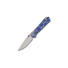 Фото Нож складной Chris Reeve Large Sebenza, сталь CPM S35VN, рукоять титан с рисунком Blue Hex