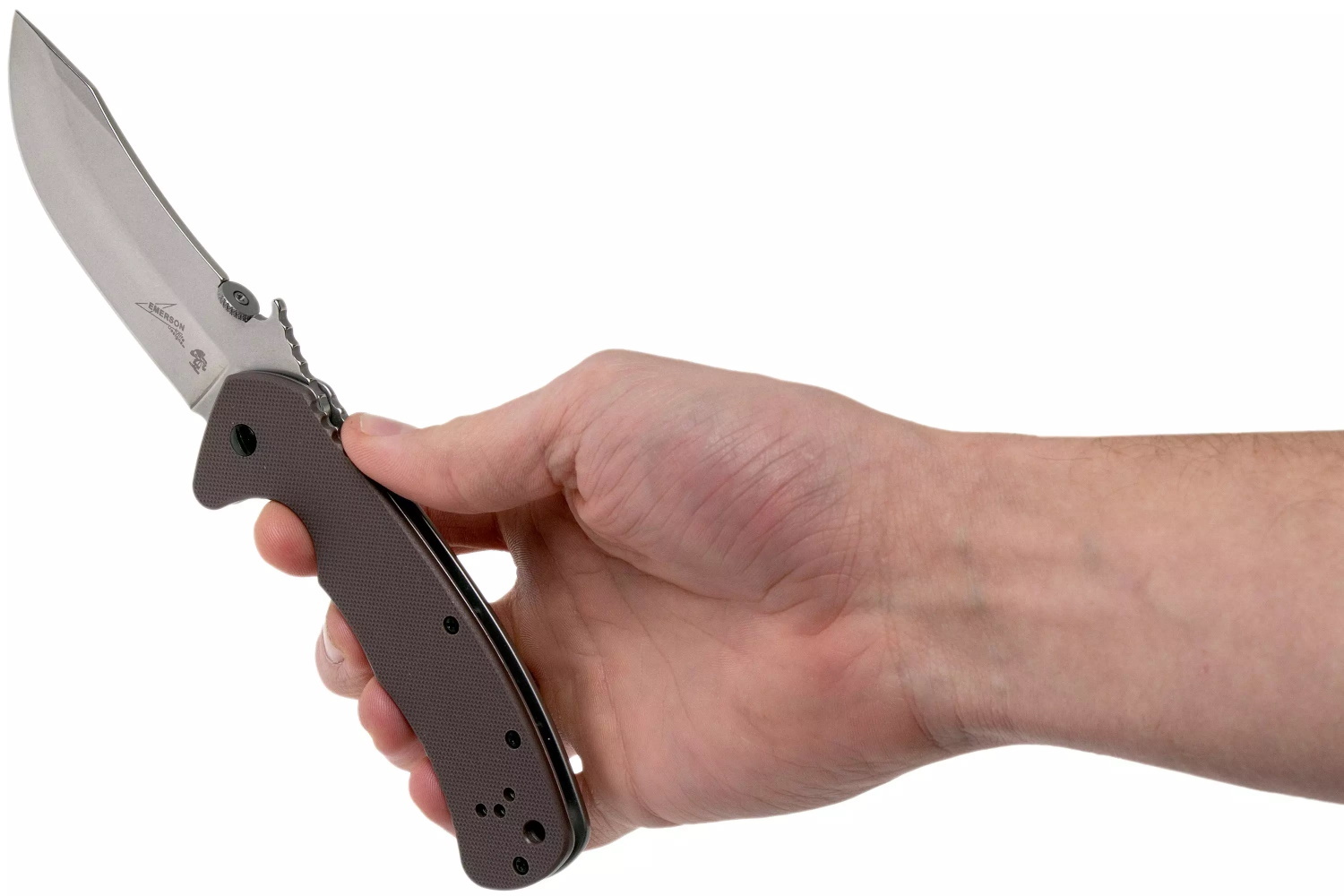 Нож складной Kershaw Emerson CQC-11K, сталь D2, рукоять коричневый G10 - фото 8