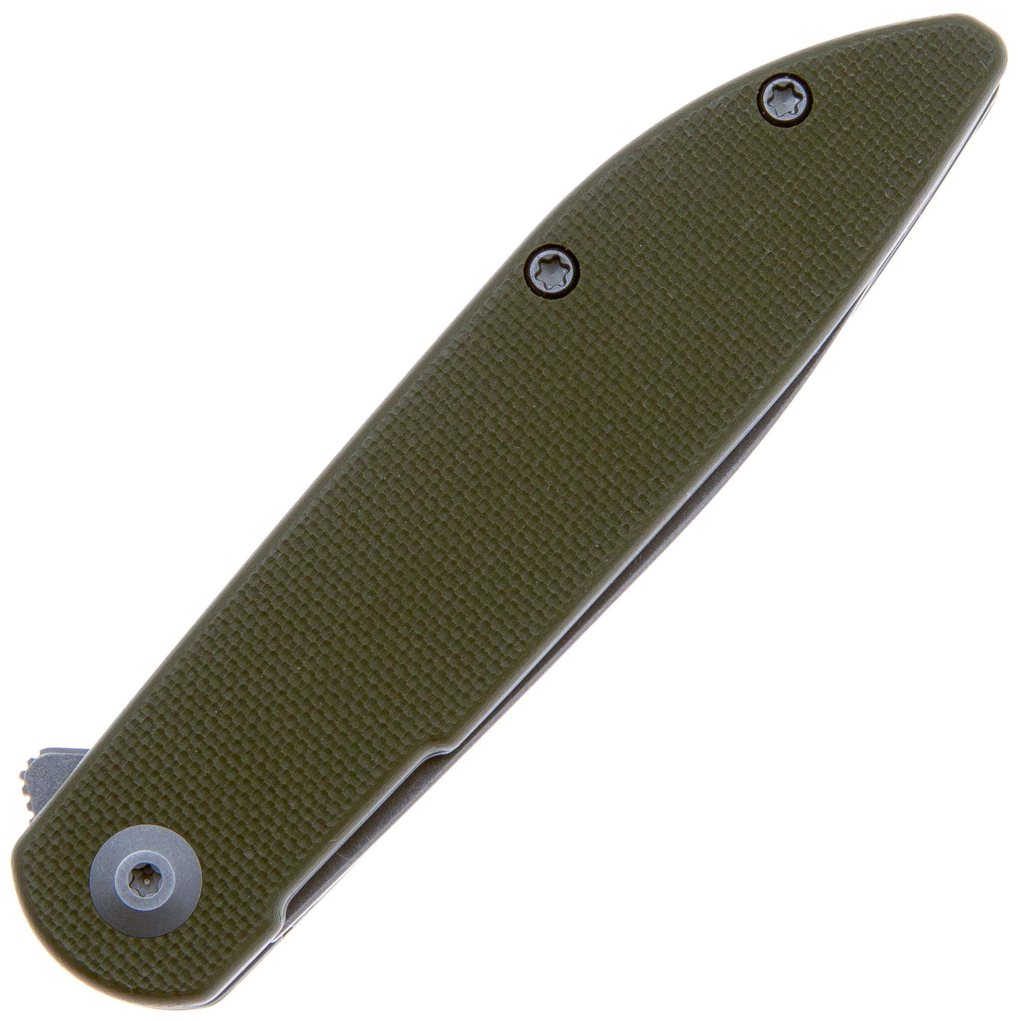 Складной нож Sencut Bocll II, сталь D2, рукоять G10, gray/OD green - фото 3
