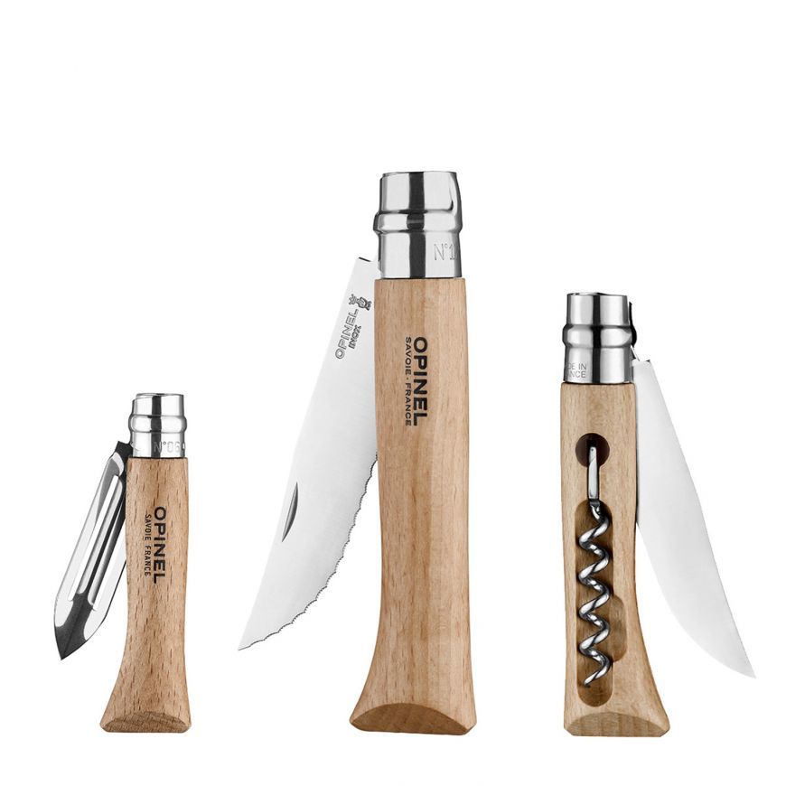Набор 3-x складных ножей Opinel Nomad Cooking Kit, сталь Sandvik 12C27, рукоять бук, 002177 - фото 4