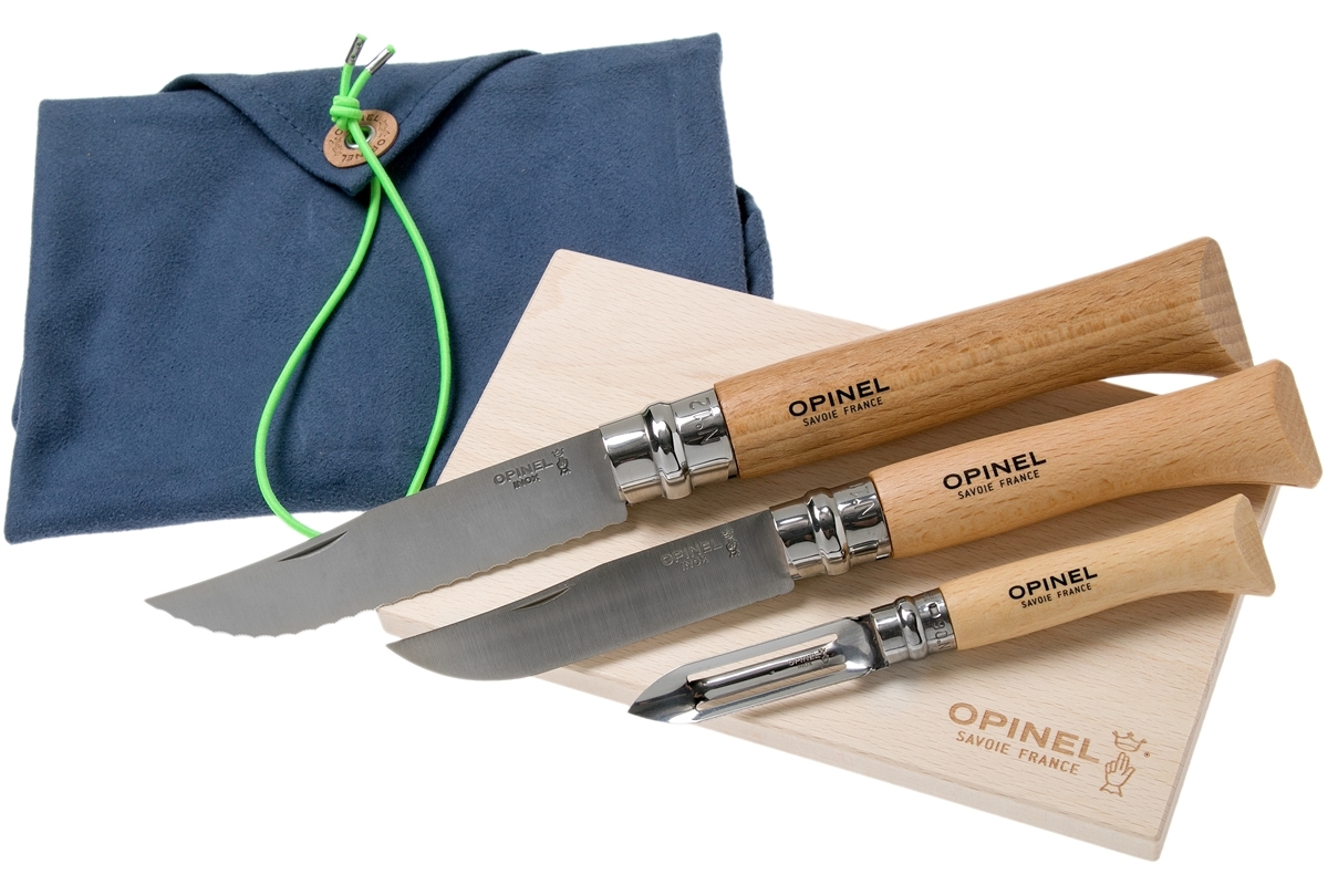 Набор 3-x складных ножей Opinel Nomad Cooking Kit, сталь Sandvik 12C27, рукоять бук, 002177 от Ножиков