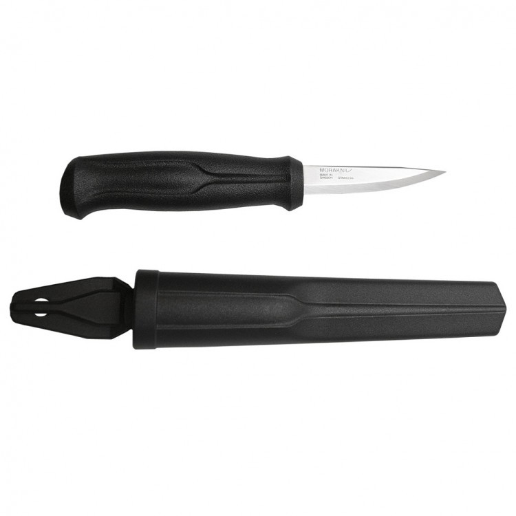 фото Нож с фиксированным лезвием morakniv wood carving basic, углеродистая сталь, рукоять пластик