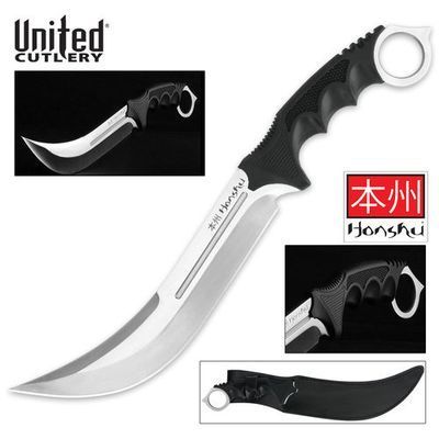 Нож Honshu Aizu Ring Fighter, United Cutlery, UC3010, сталь 7Cr17MoV, рукоять пластик, чёрный от Ножиков