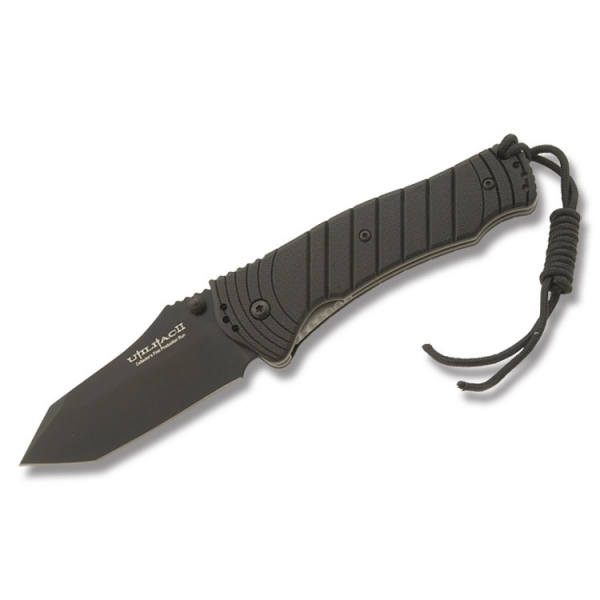 фото Складной нож joe pardue utilitac ii. black tanto blade, highly textured handle ontario