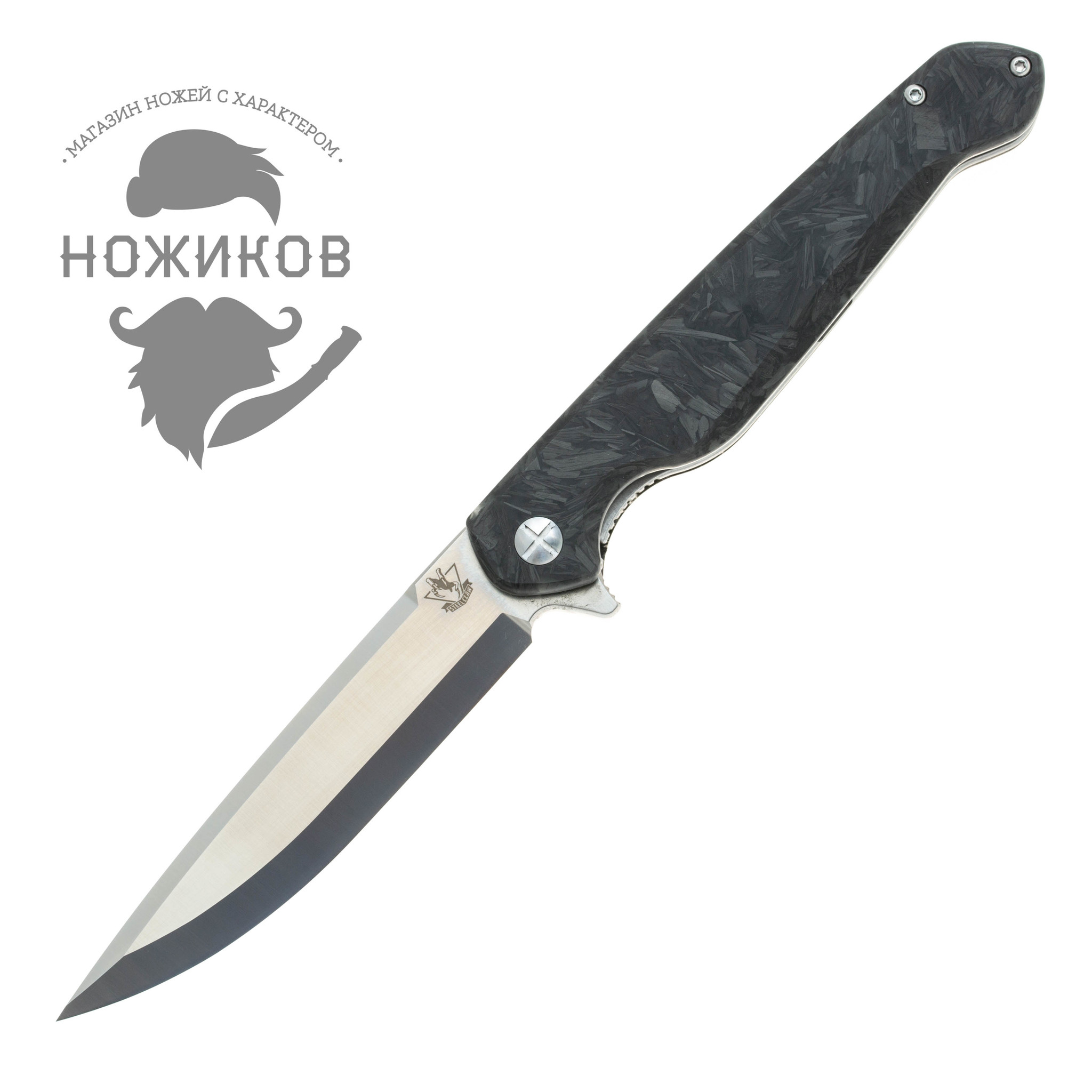Складной нож Хамелеон-02, светонакопительный карбон, сталь D2