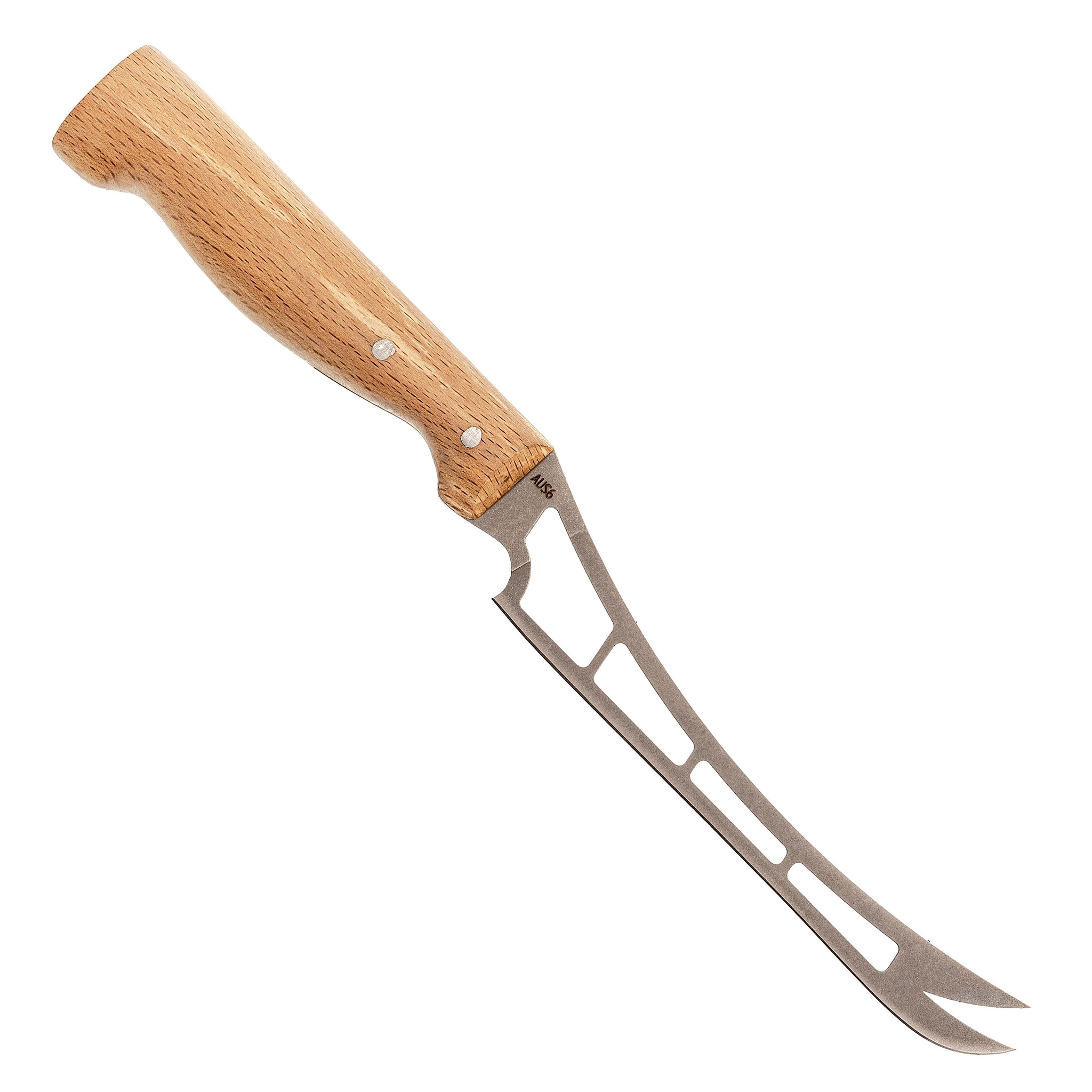 Нож кухонный для сыра, сталь AUS6, рукоять дерево - фото 3