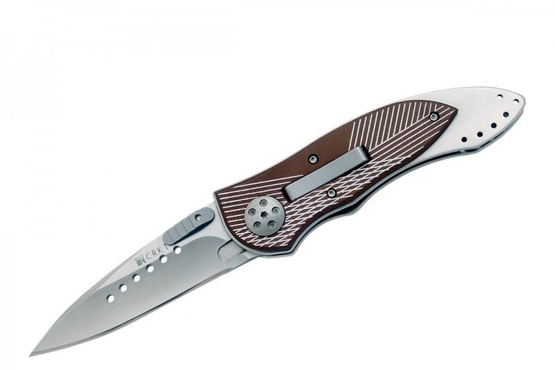 Складной нож CRKT Elishewitz E-Lock Bronze, сталь AUS-8, рукоять сталь 420J2