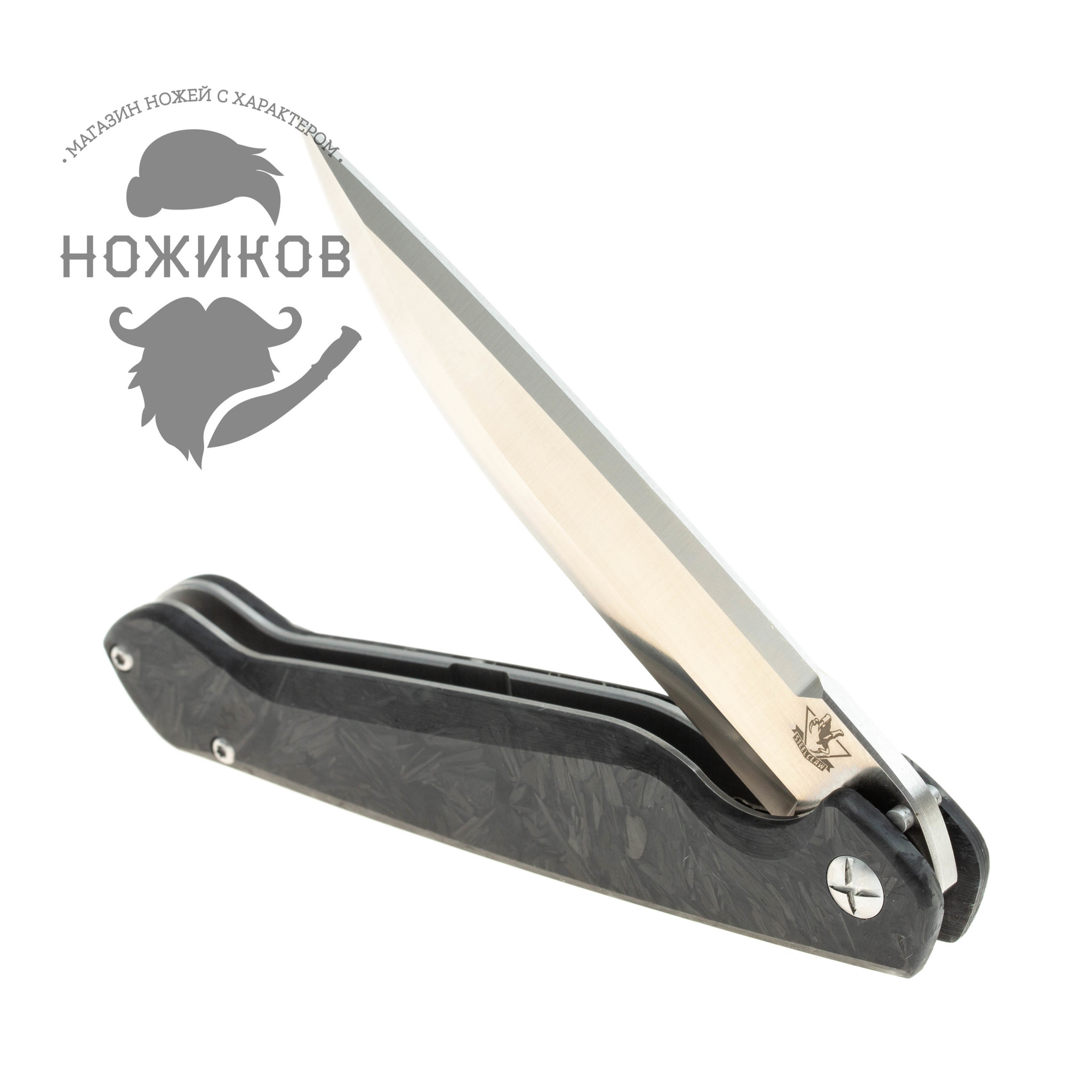 Складной нож Хамелеон-02, светонакопительный карбон, сталь D2 - фото 6