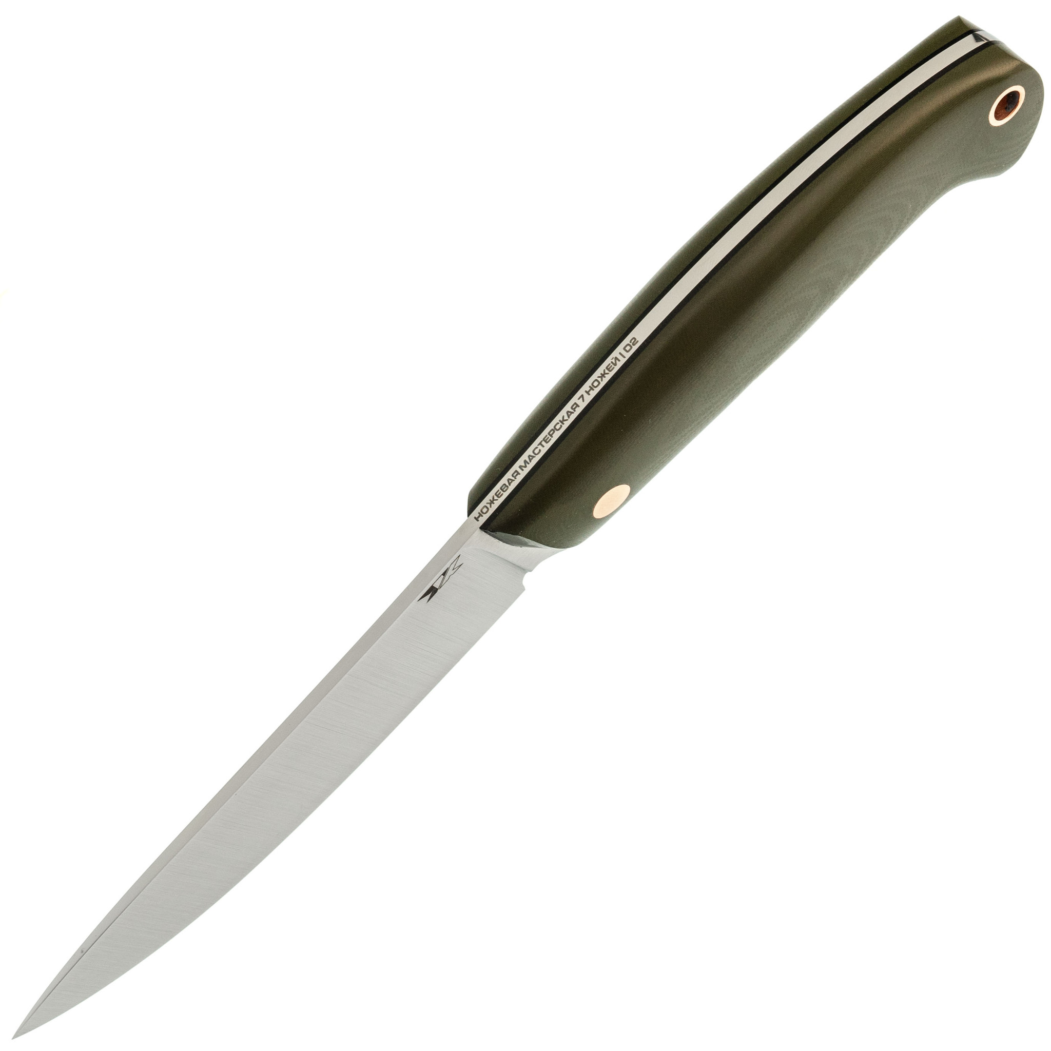 Нож Бритва, сталь D2, рукоять карбон - фото 3