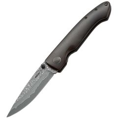 Фото Нож складной Damascus Gent 1, Boker Plus 01BO101DAM, дамасская сталь Plain, рукоять черное дерево, коричневый