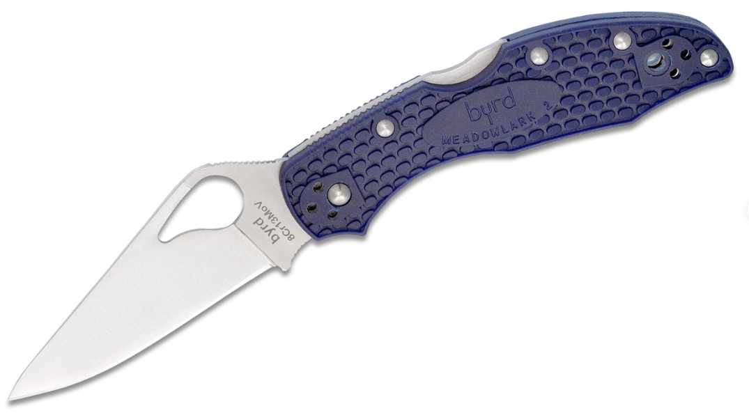 фото Нож складной meadowlark 2 spyderco, сталь 8cr13mov, рукоять термопластик frn, синий