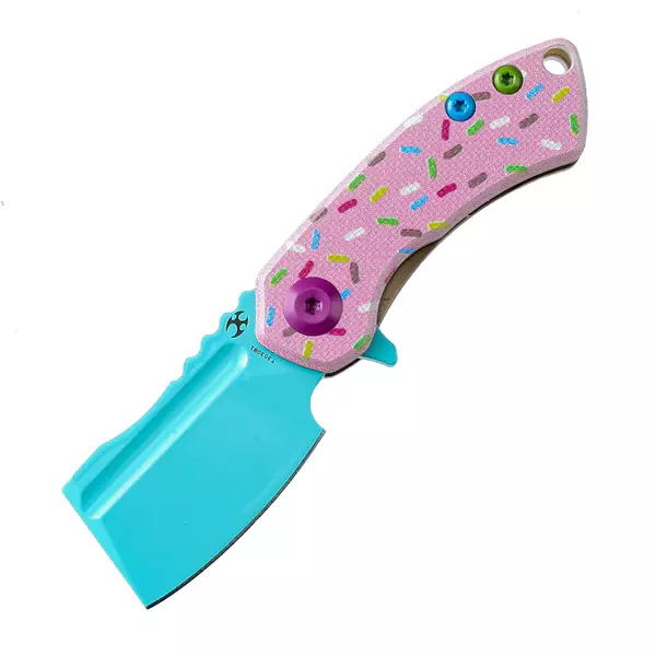 Складной нож Mini Korvid Kansept, сталь 154CM, рукоять G10, розовый - фото 1