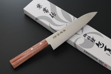 Нож кухонный Kanetsune Kengata 180 мм, сталь DSR-1K6, рукоять pakka wood
