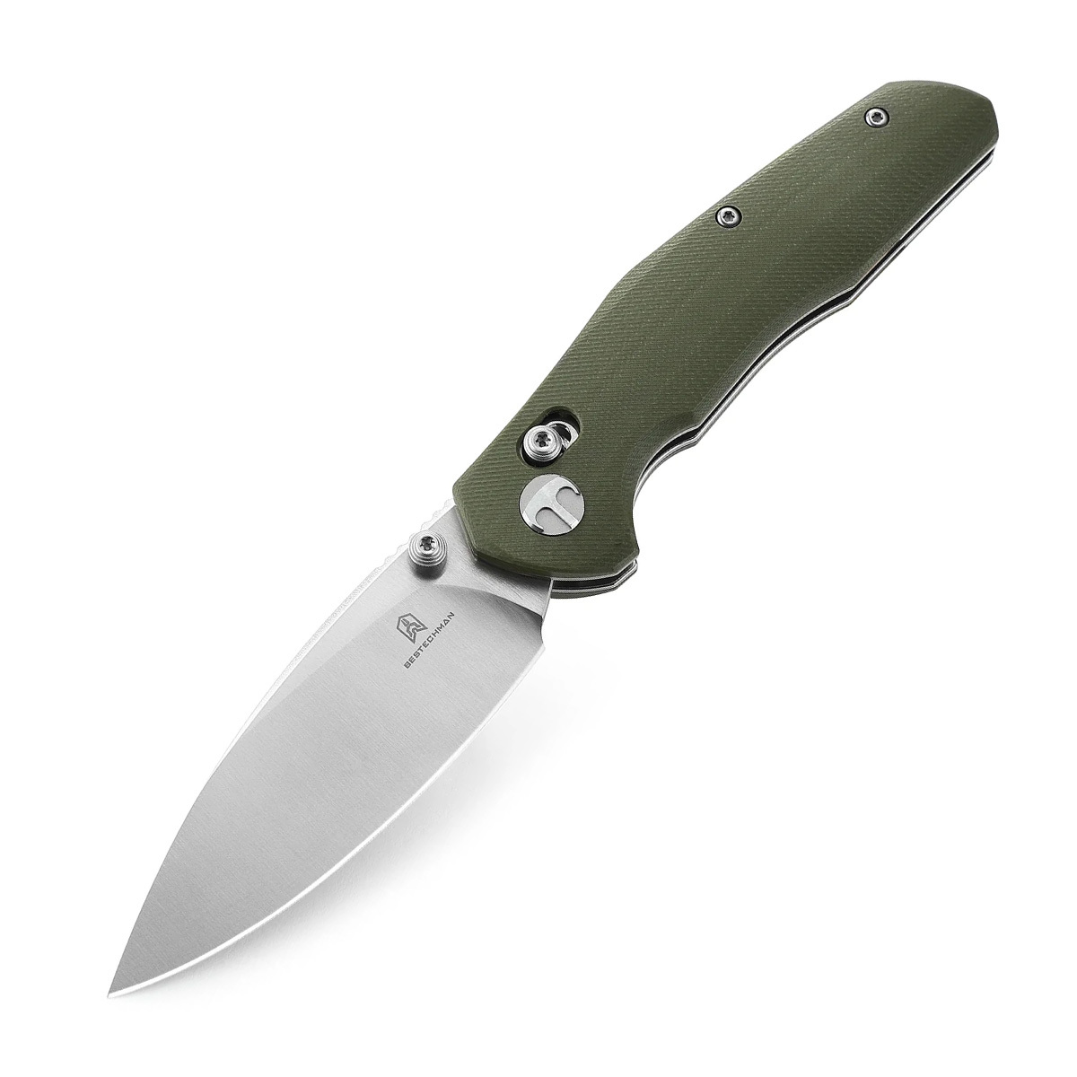 Складной нож Bestech Ronan, сталь 14C28N, рукоять G10, зеленый блестящая раскраска космические приключения