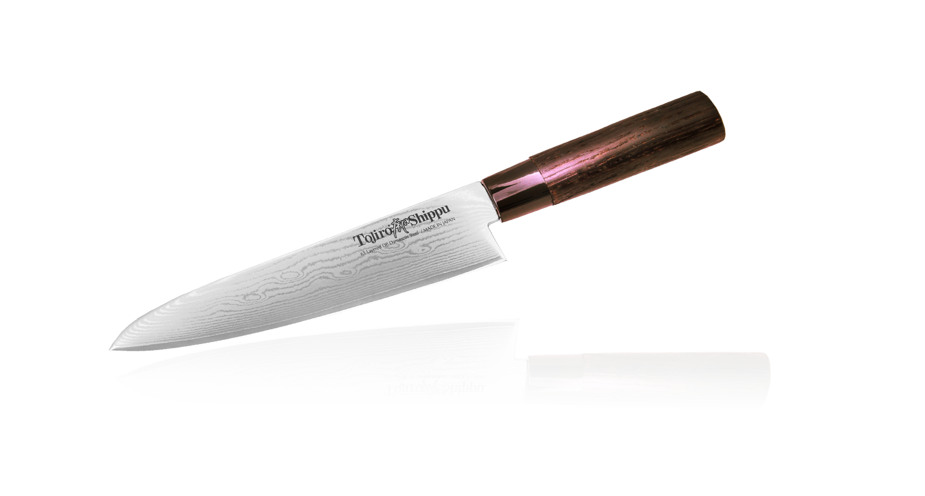 Нож Шефа Shippu, Tojiro, FD-594, сталь VG-10, коричневый - фото 1