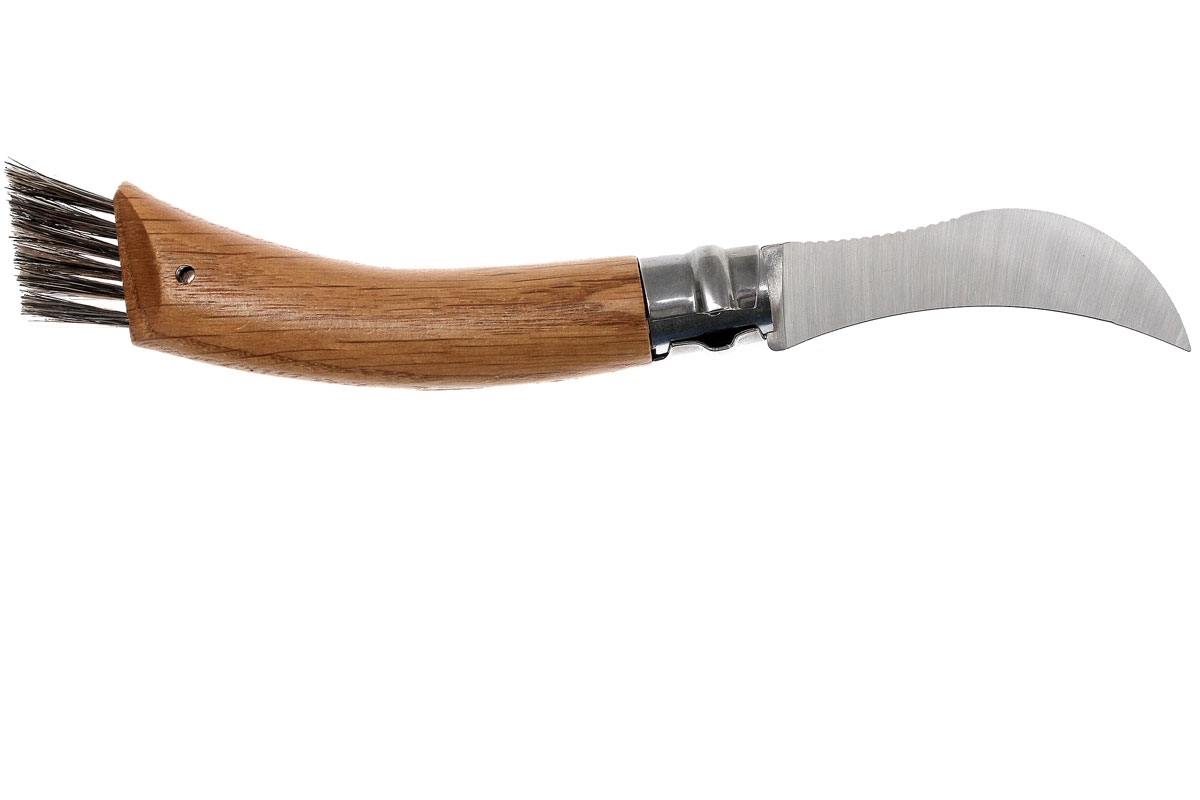 Нож грибника складной Opinel №8, нержавеющая сталь Sandvik 12C27, рукоять дуб, чехол + деревянный футляр, 001327 - фото 8