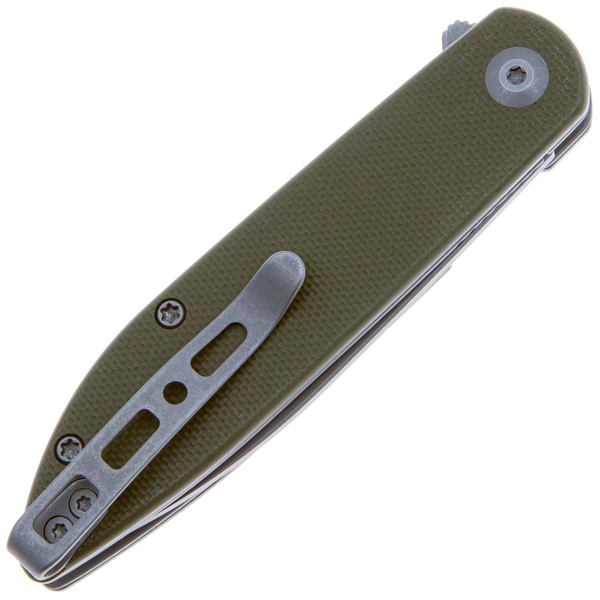 Складной нож Sencut Bocll II, сталь D2, рукоять G10, gray/OD green - фото 4
