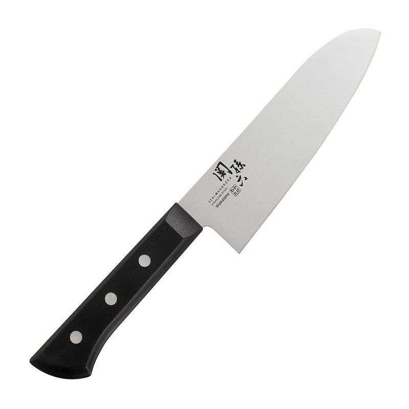 фото Кухонный нож сантоку seki magoroku wakatake 165 мм, нержавеющая сталь, abs-пластик kai