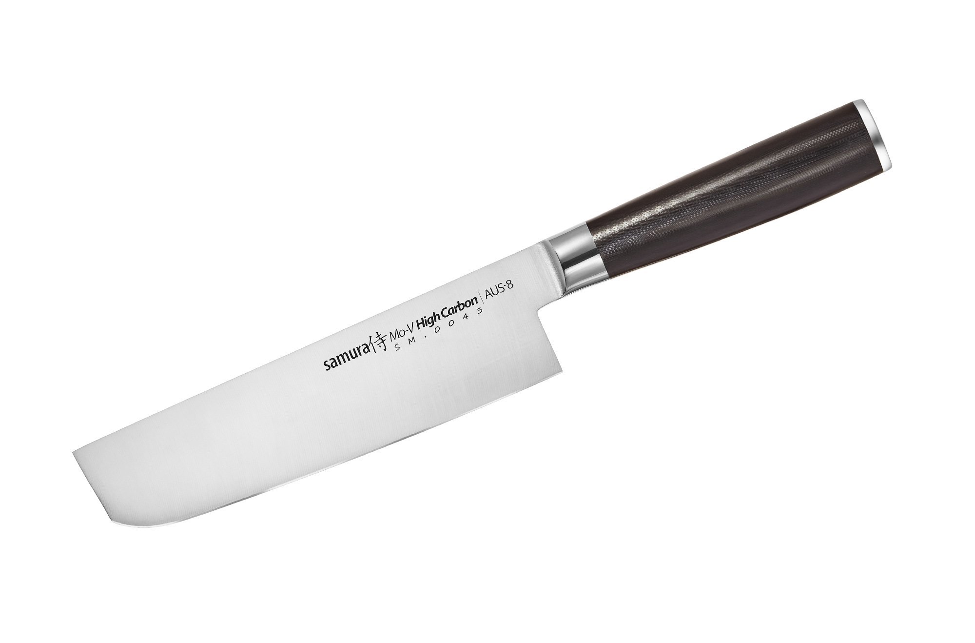 Нож кухонный Samura Mo-V накири 167 мм, G-10, Samura, Стальные ножи Samura
