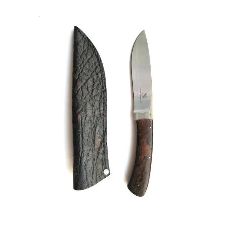 Нож с фиксированным клинком Arno Bernard Buffalo, сталь N690, рукоять аризонское железное дерево - фото 3