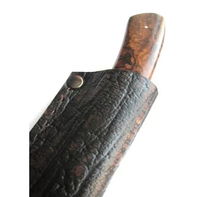 Нож с фиксированным клинком Arno Bernard Buffalo, сталь N690, рукоять аризонское железное дерево - фото 6