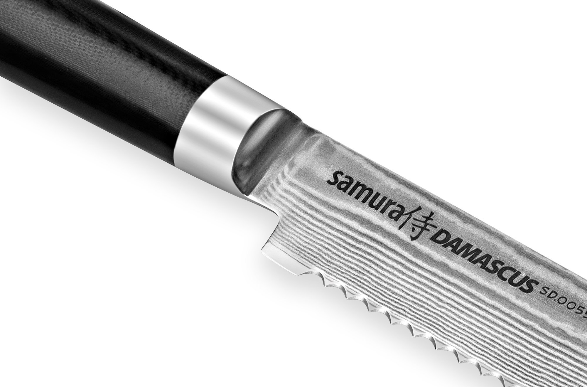 Нож кухонный для хлеба Samura Damascus SD-0055/Y, сталь VG-10/дамаск, рукоять стеклотекстолит от Ножиков