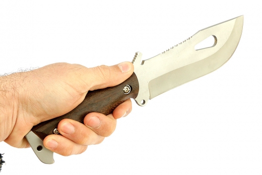 фото Нож для выживания воин, сталь 65х13, рукоять венге кузница семина