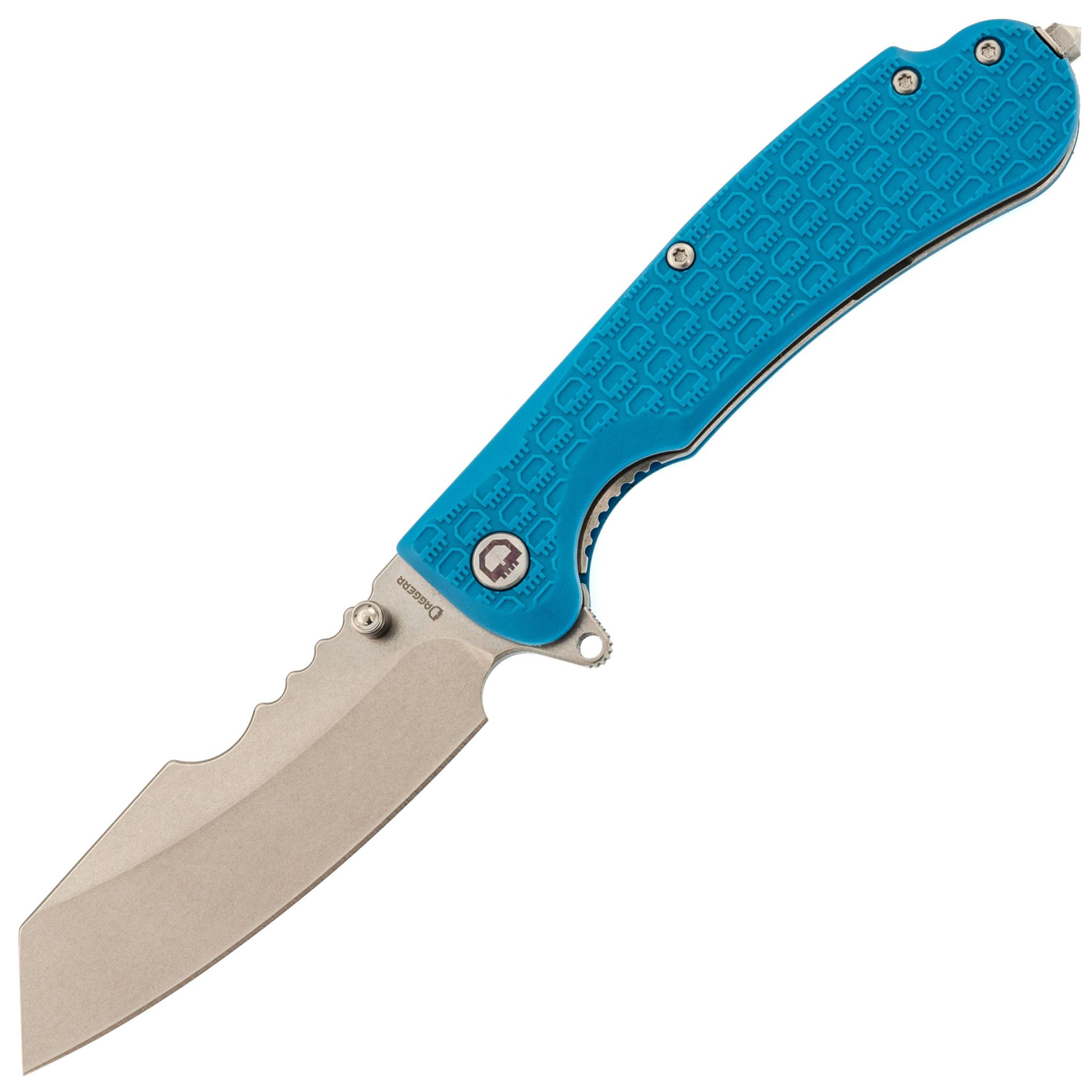 складной нож boker icepick dagger сталь vg 10 рукоять carbon fiber Складной нож Daggerr Rhino Blue SW, сталь 8Cr14MoV, рукоять FRN